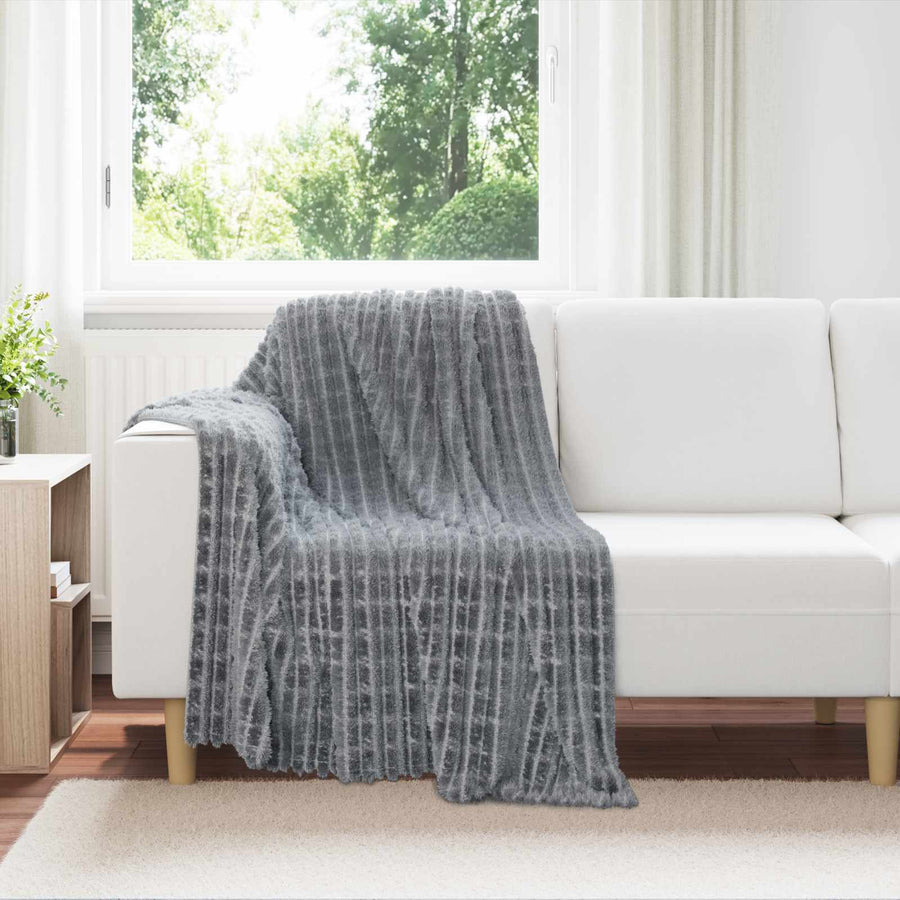Kleden 6 stuks Donkergrijs 150 x 130 cm Fleece