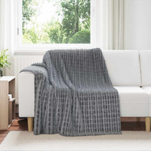Kleden 6 stuks Donkergrijs 200 x 150 cm Fleece