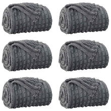 Kleden 6 stuks Donkergrijs 240 x 220 cm Fleece