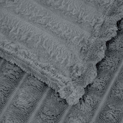 Kleden 6 stuks Donkergrijs 270 x 240 cm Fleece