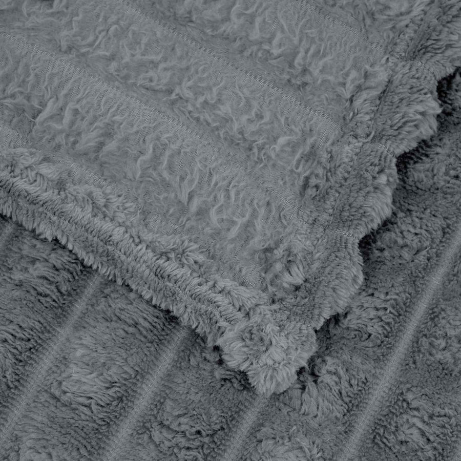 Kleden 6 stuks Donkergrijs 270 x 240 cm Fleece