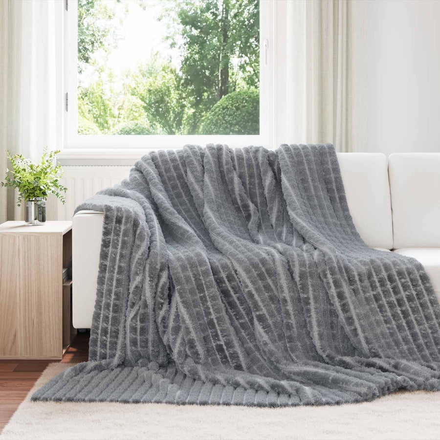 Kleden 6 stuks Donkergrijs 270 x 240 cm Fleece