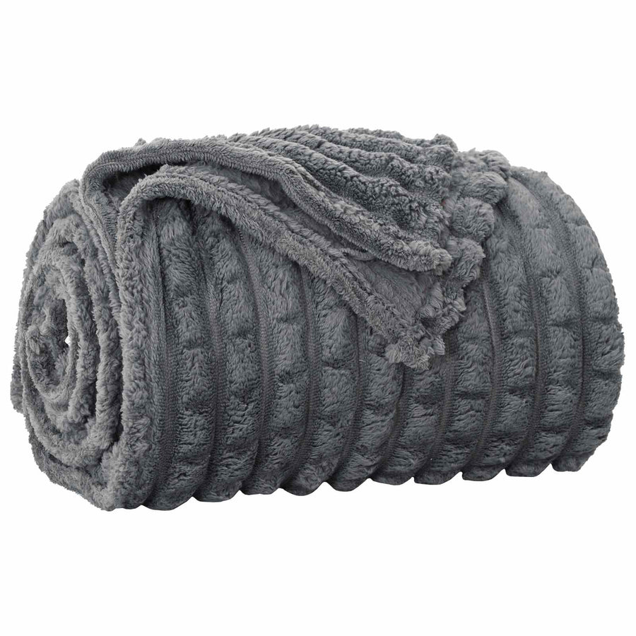 Kleden 6 stuks Donkergrijs 270 x 240 cm Fleece