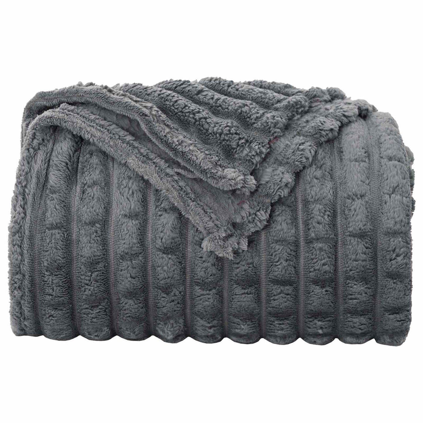 Kleden 6 stuks Donkergrijs 270 x 240 cm Fleece