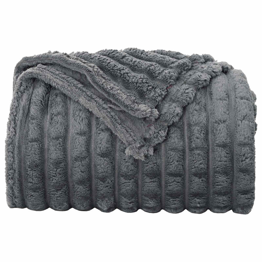 Kleden 6 stuks Donkergrijs 270 x 240 cm Fleece