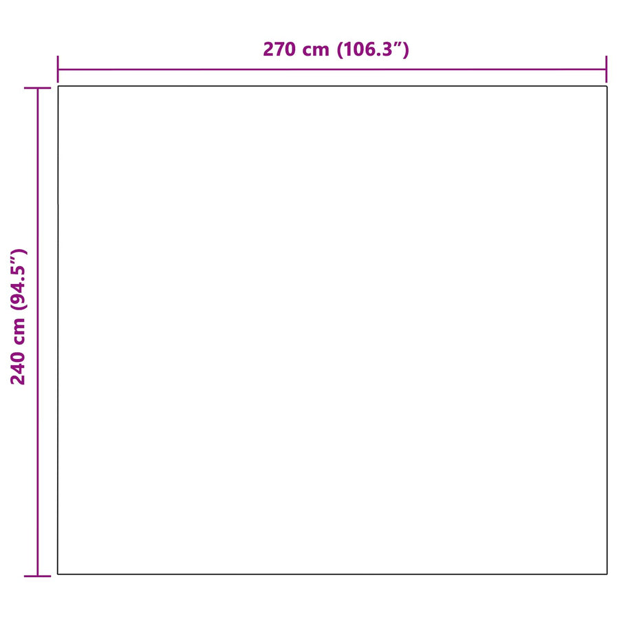 Kleden 6 stuks Donkergrijs 270 x 240 cm Fleece