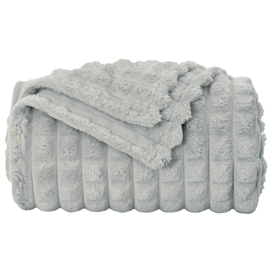 Kleden 6 stuks Grijs 200 x 150 cm Fleece