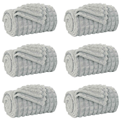 Kleden 6 stuks Grijs 270 x 240 cm Fleece