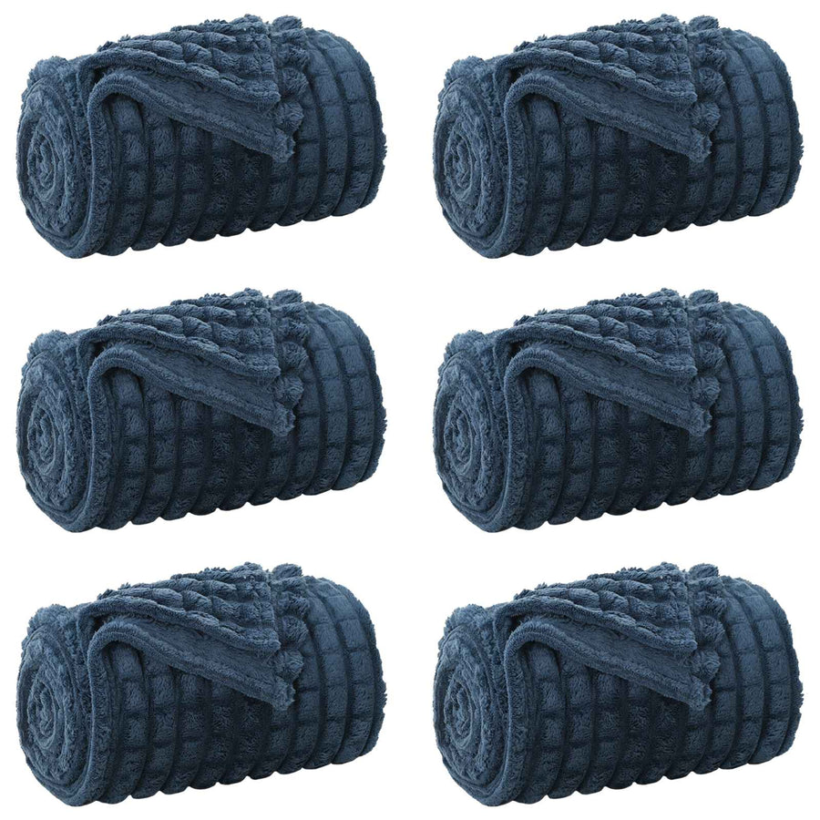 Kleden 6 stuks Marineblauw 150 x 130 cm Fleece