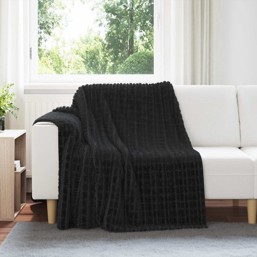 Kleden 6 stuks Zwart 200 x 150 cm Fleece