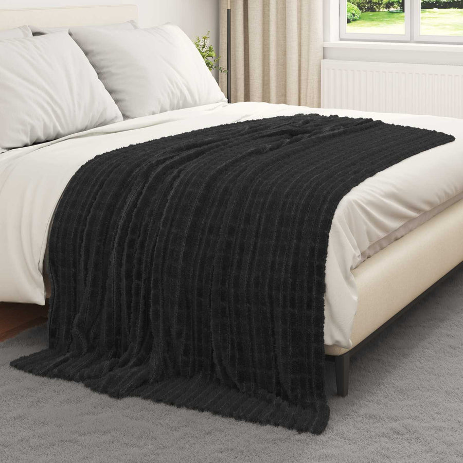 Kleden 6 stuks Zwart 200 x 150 cm Fleece