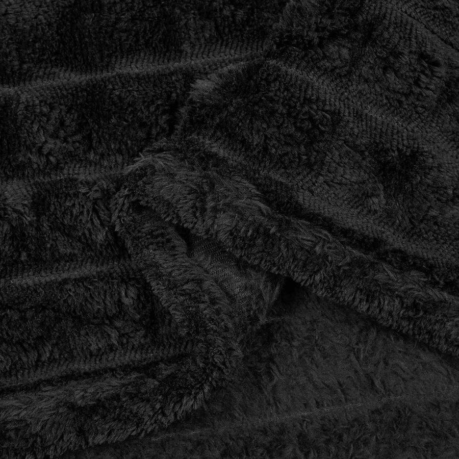 Kleden 6 stuks Zwart 240 x 220 cm Fleece