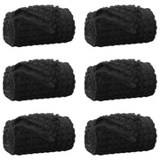 Dekens fleece zwart 240 x 220 cm 6 stuks