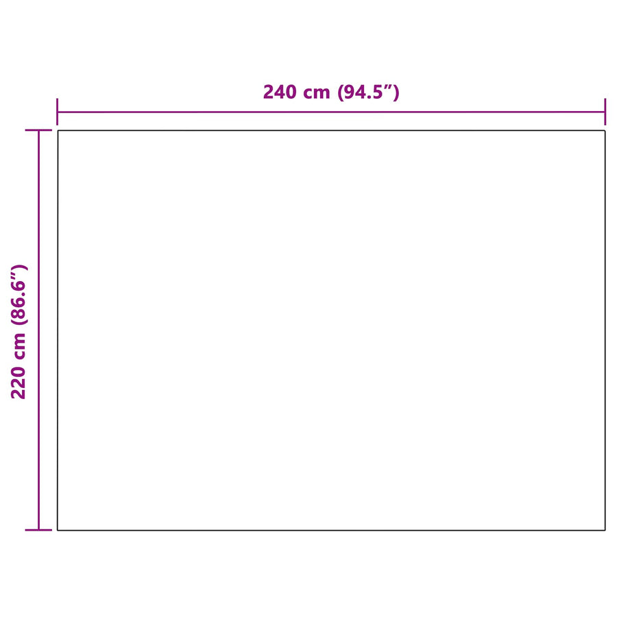 Kleden 6 stuks Zwart 240 x 220 cm Fleece