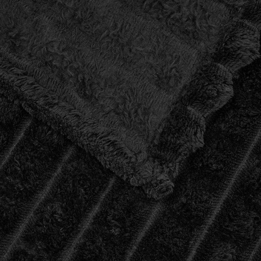 Kleden 6 stuks Zwart 270 x 240 cm Fleece
