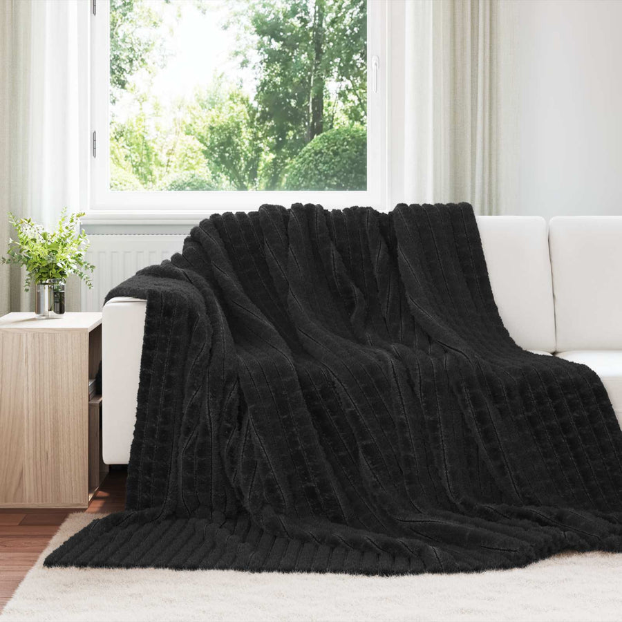 Kleden 6 stuks Zwart 270 x 240 cm Fleece
