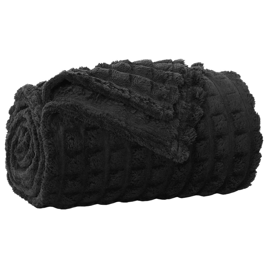 Kleden 6 stuks Zwart 270 x 240 cm Fleece