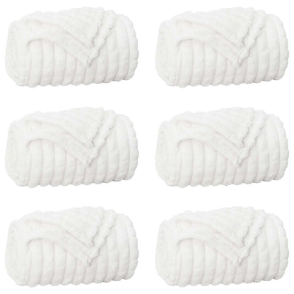 Kleden 6 stuks Wit 150 x 130 cm Fleece