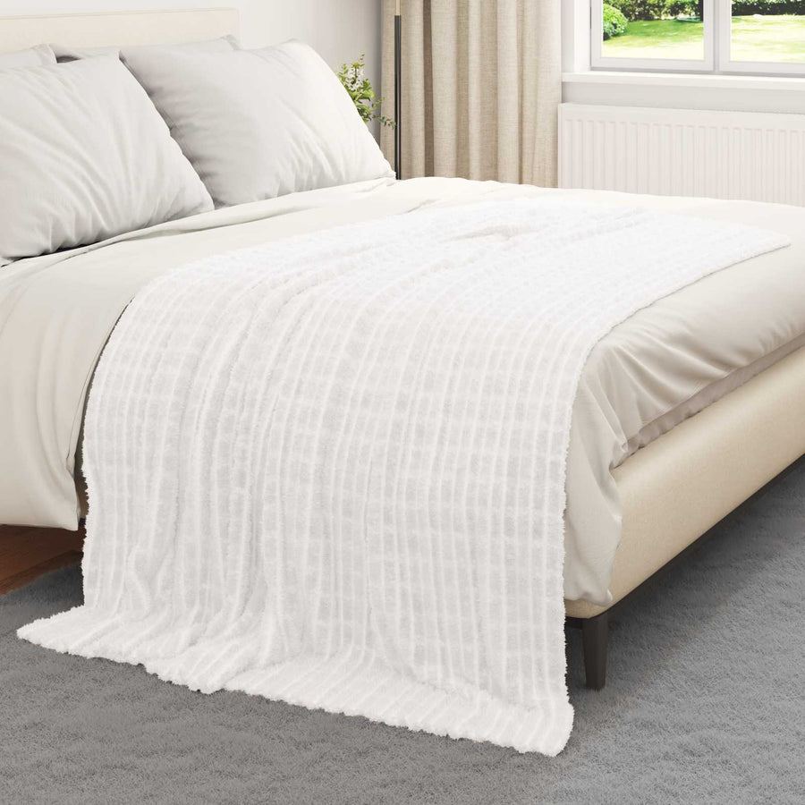 Kleden 6 stuks Wit 200 x 150 cm Fleece