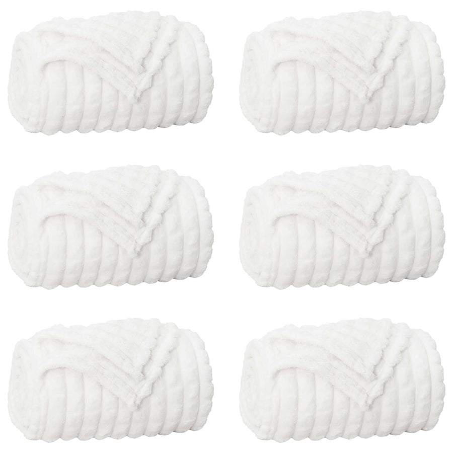 Kleden 6 stuks Wit 270 x 240 cm Fleece