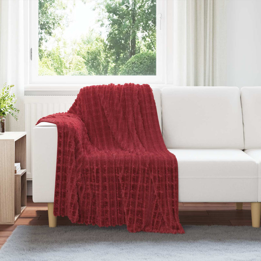 Kleden 6 stuks Bordeaux Rood 150 x 130 cm Fleece