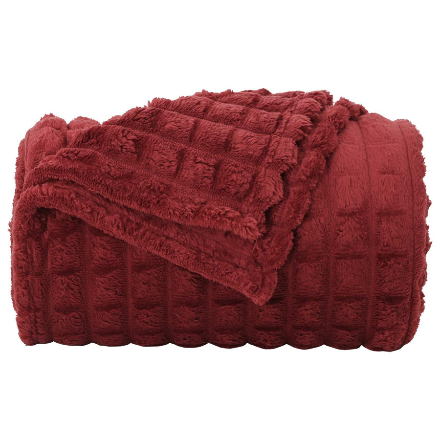 Kleden 6 stuks Bordeaux Rood 150 x 130 cm Fleece
