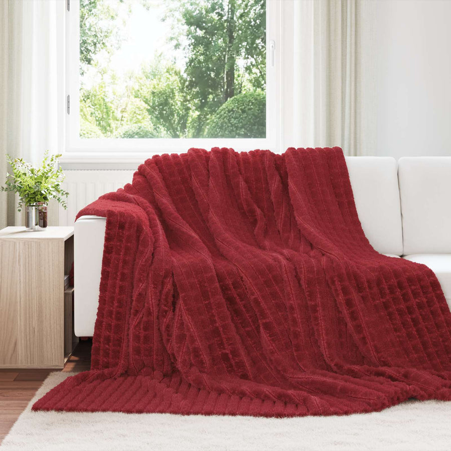 Kleden 6 stuks Bordeaux Rood 270 x 240 cm Fleece
