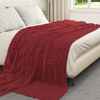 Kleden 6 stuks Bordeaux Rood 270 x 240 cm Fleece