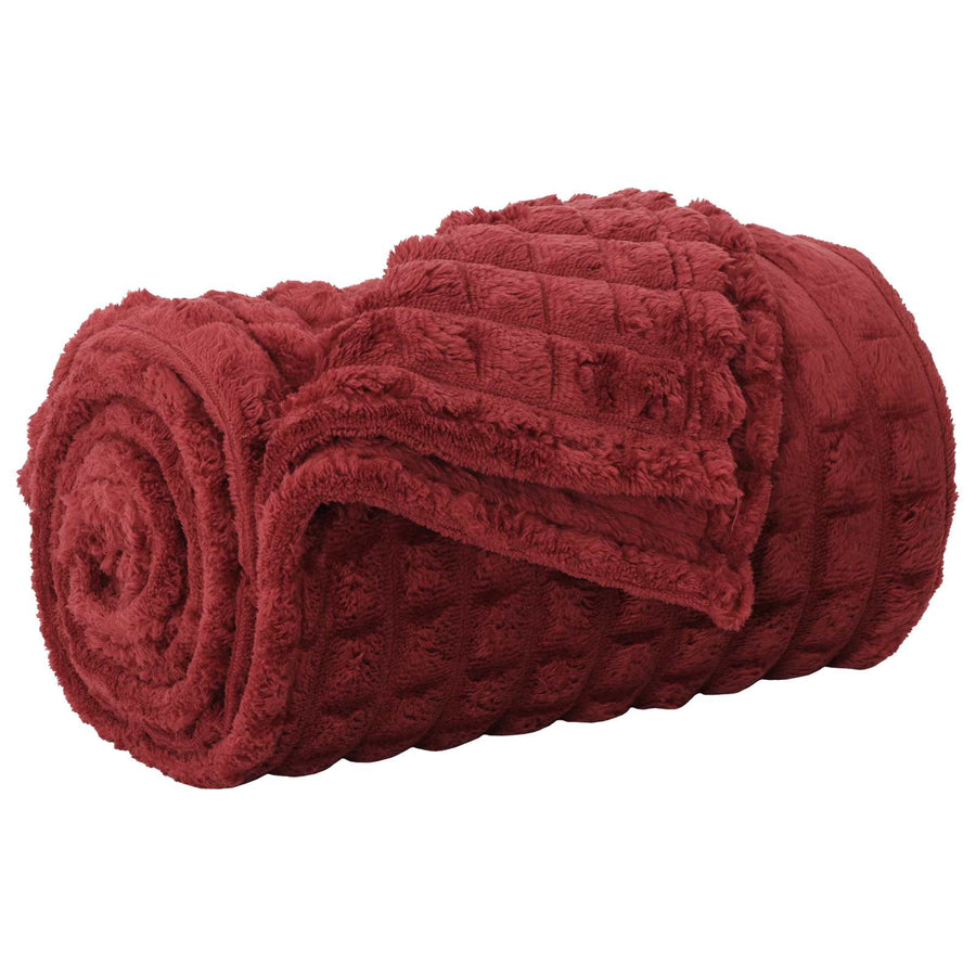 Kleden 6 stuks Bordeaux Rood 270 x 240 cm Fleece
