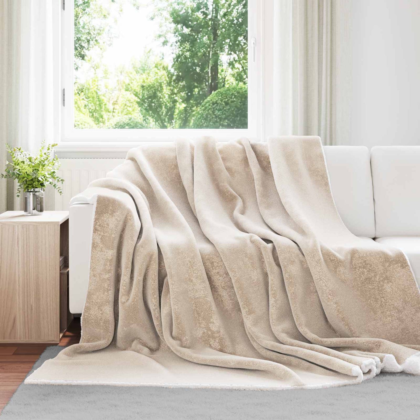 Gooi Deken Beige 220 x 240 cm Fleece