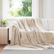 Gooi deken fleece beige 220 x 240 cm