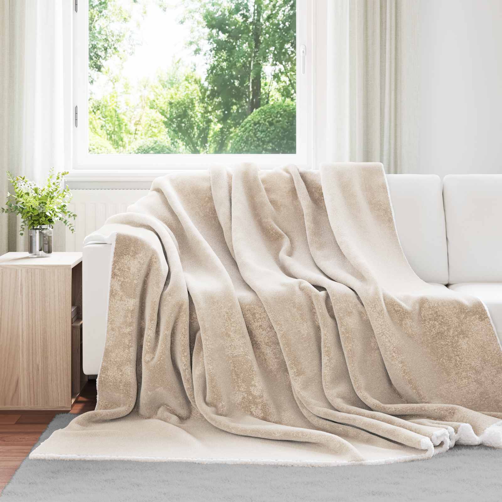 Gooi Deken Beige 220 x 240 cm Fleece