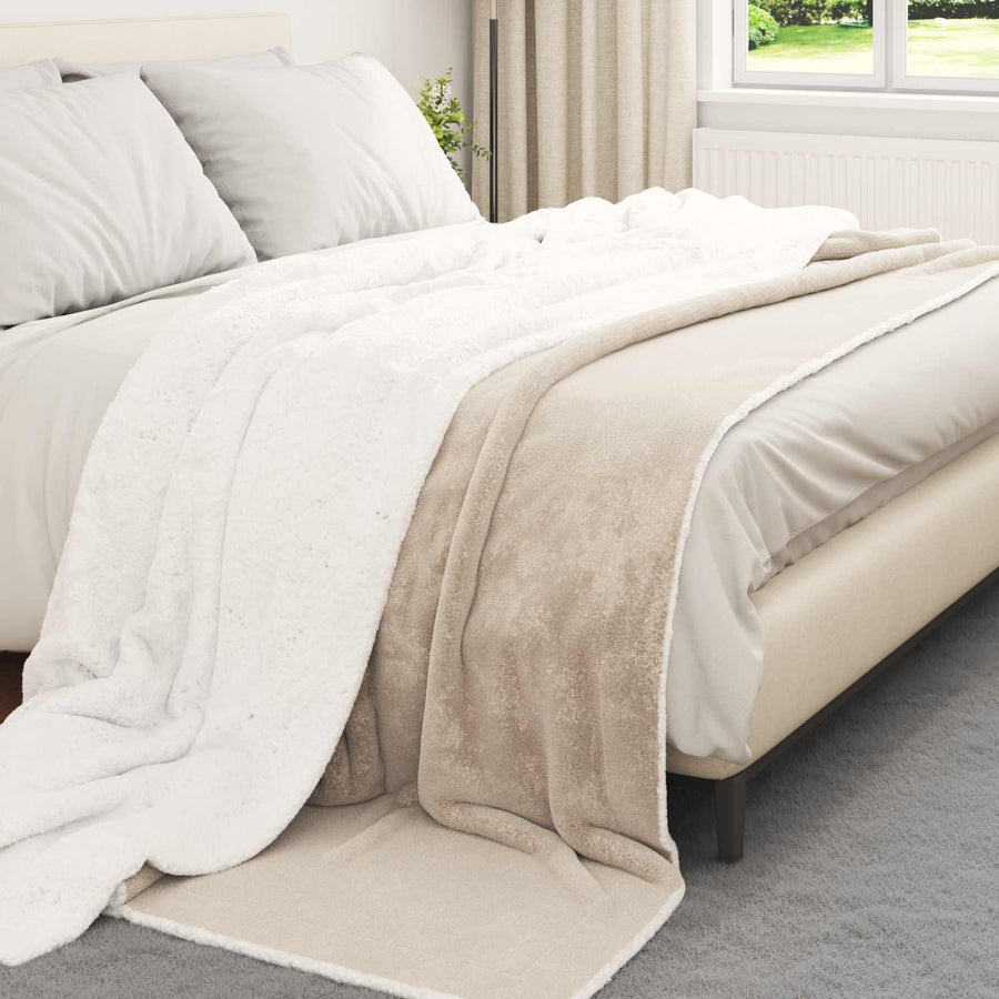 Gooi Deken Beige 240 x 270 cm Fleece