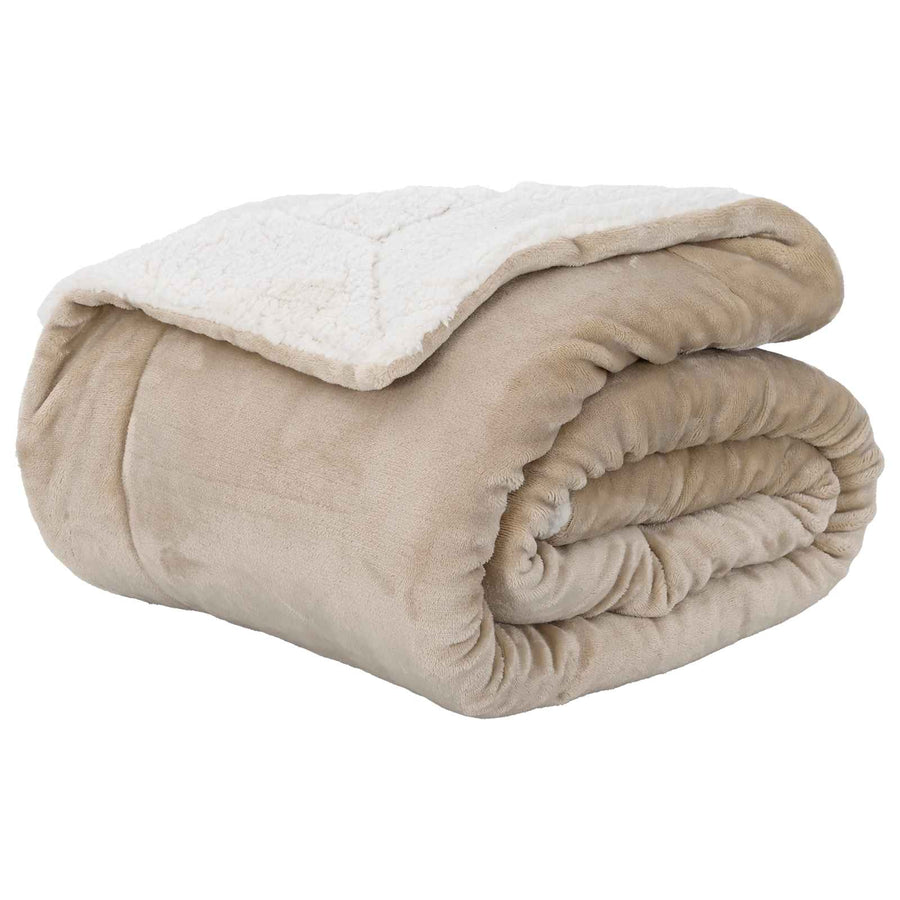 Gooi Deken Beige 240 x 270 cm Fleece