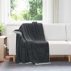Throw Blanket Dark Grey 130 x 150 cm Fleece