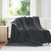 Gooi deken 220x240 cm fleece donkergrijs