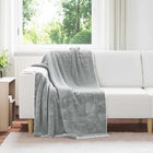 Throw Blanket Grey 130 x 150 cm Fleece