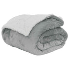 Throw Blanket Grey 220 x 240 cm Fleece