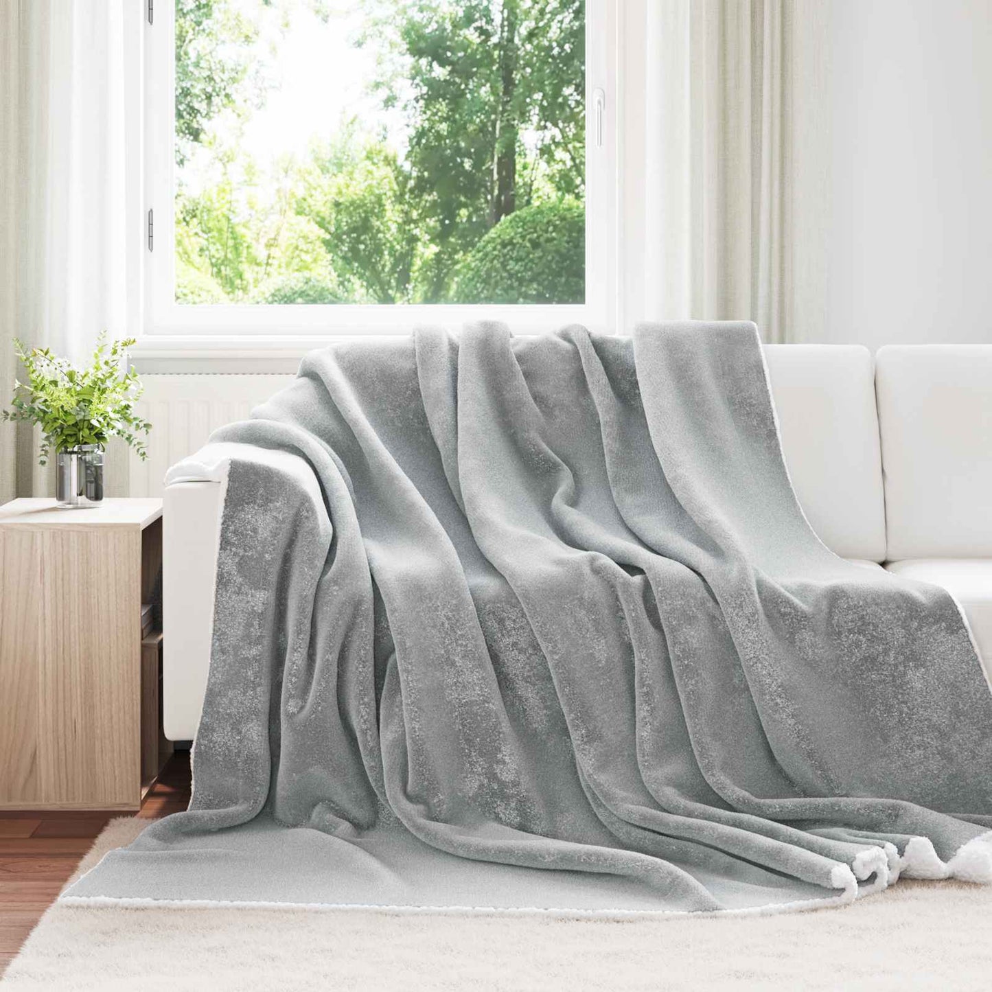 Gooi Deken Grijs 240 x 270 cm Fleece