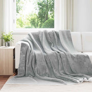 Gooi deken fleece grijs 240 x 270 cm