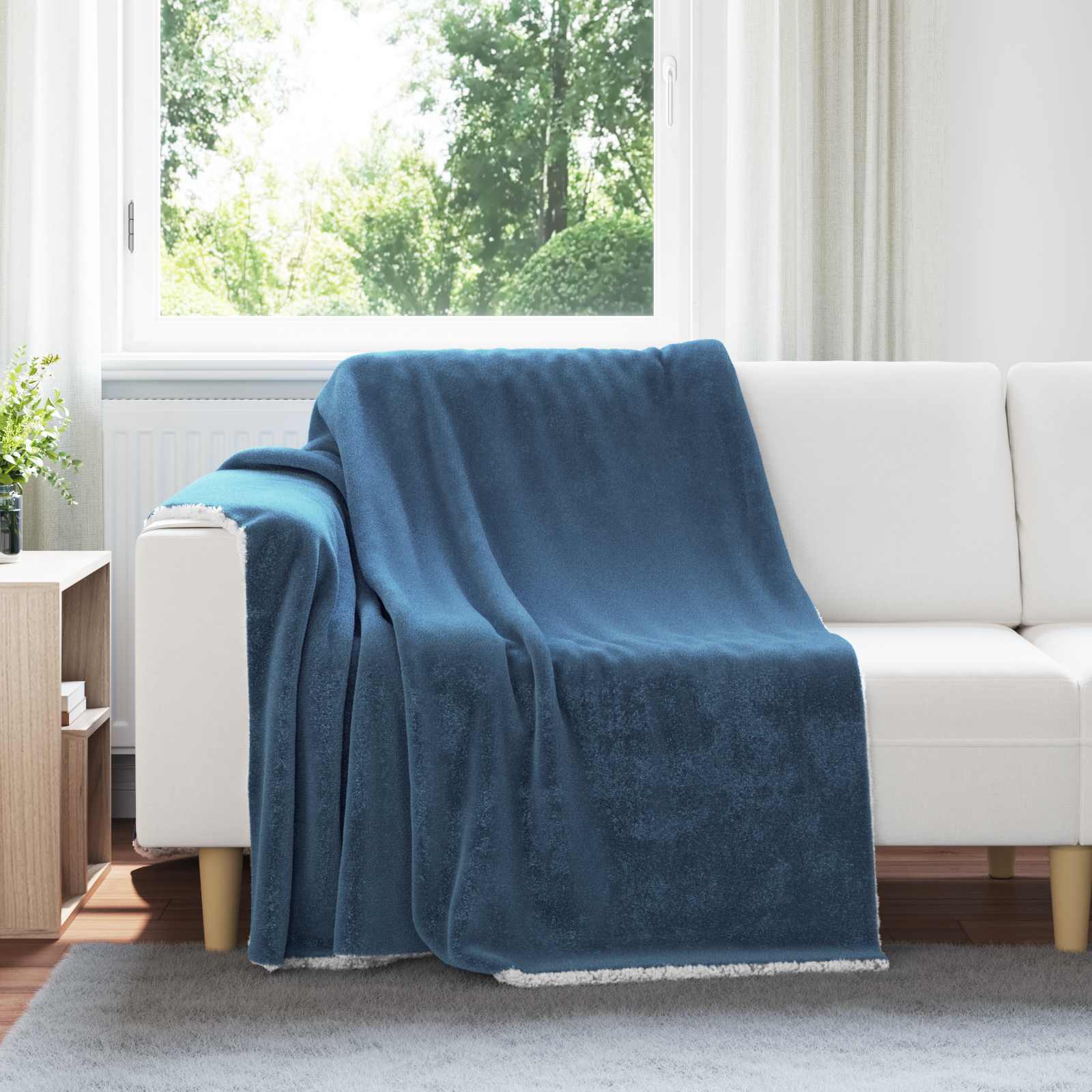 Gooi Deken Marineblauw 150 x 200 cm Fleece
