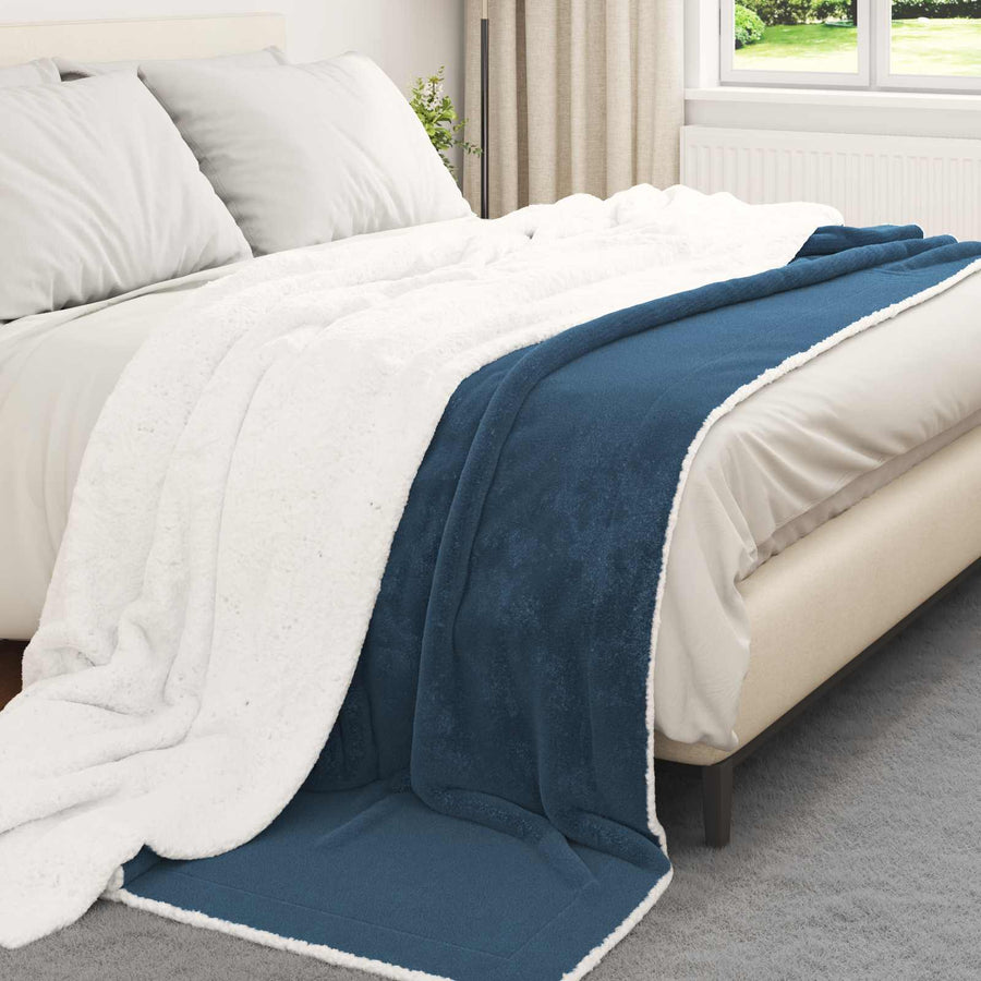 Gooi Deken Marineblauw 220 x 240 cm Fleece