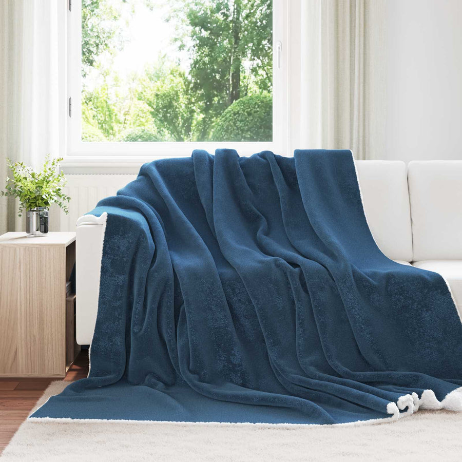 Gooi Deken Marineblauw 240 x 270 cm Fleece