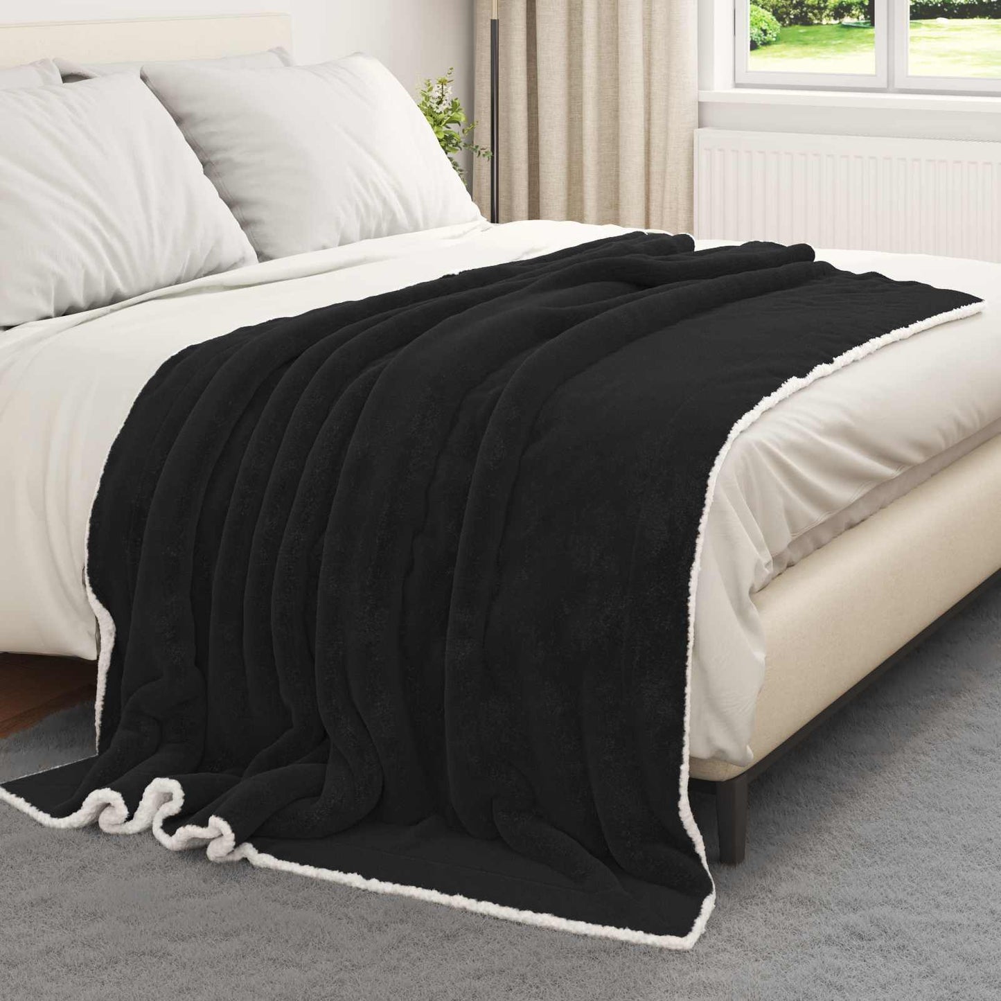 Gooi Deken Zwart 150 x 200 cm Fleece
