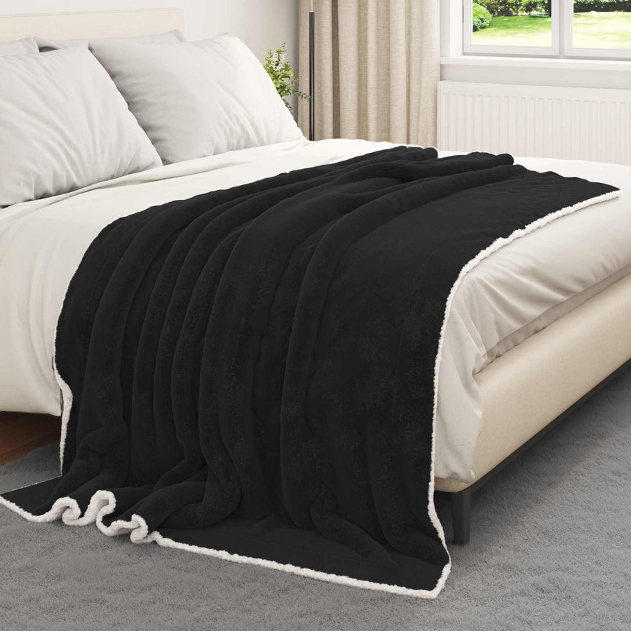 Gooi Deken Zwart 150 x 200 cm Fleece