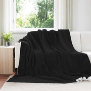 Gooi deken 240x270 cm fleece zwart