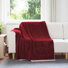 Throw Blanket Burgundy 150 x 200 cm Fleece