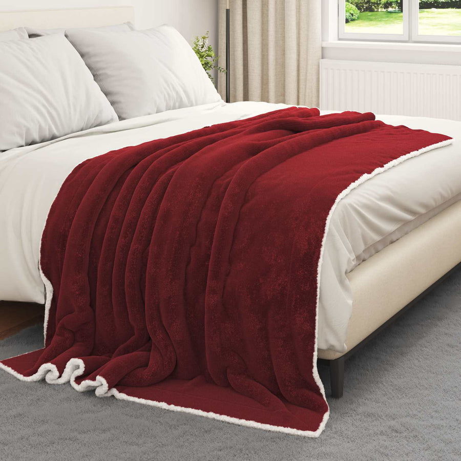 Gooi Deken Bordeaux Rood 150 x 200 cm Fleece