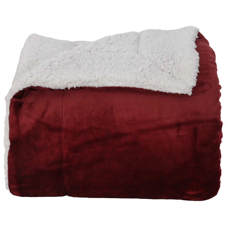 Gooi Deken Bordeaux Rood 220 x 240 cm Fleece