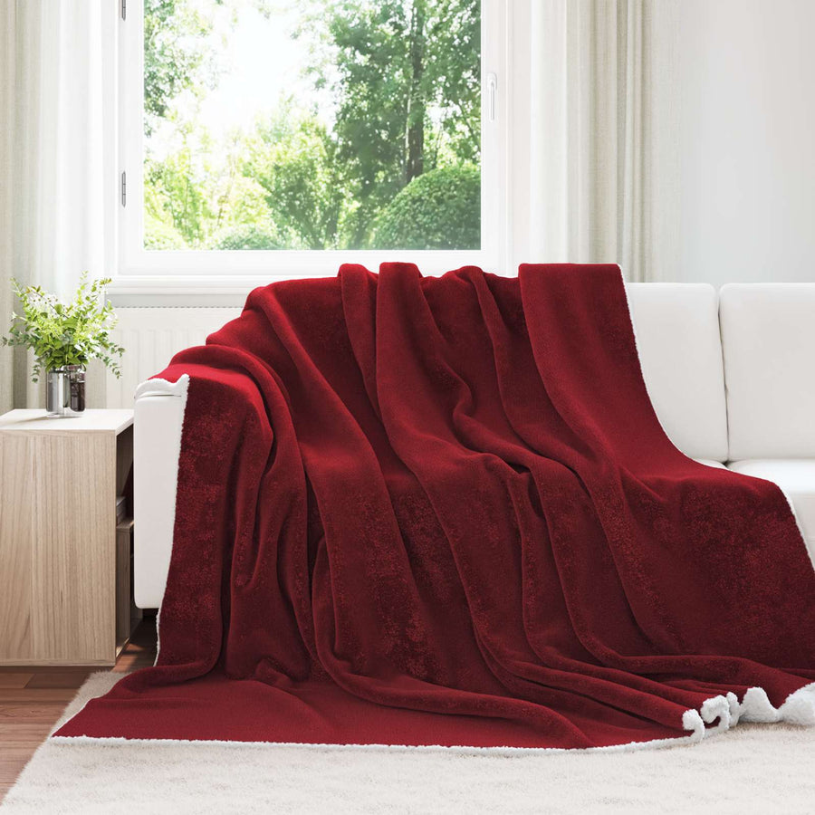 Gooi Deken Bordeaux Rood 240 x 270 cm Fleece